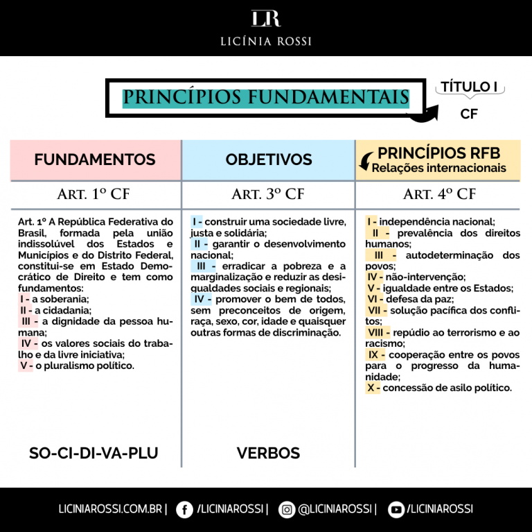 Princípios Fundamentais – Disciplinas – Licínia Rossi